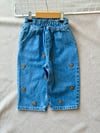 Unisex teddy nakışlı balon jean
