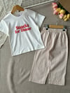 Unisex yazlık çizgili takım SNACKS