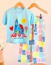 Unisex yazlık müslin pantolonlu  CHILD OF SUN takım