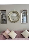 3’LÜ ANTİK SAAT VE 40*90 CM TABLOLAR SET