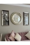 3’LÜ ANTİK SAAT VE 40*90 CM TABLOLAR SET