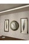 3’lü Çizgi Saat ve 40*90 cm Tablo Seti