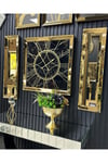 3’lü GOLD AYNALI MERMER DESEN SAAT SET