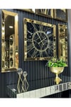 3’lü GOLD AYNALI MERMER DESEN SAAT SET