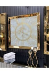 3’lü GOLD AYNALI MERMER DESEN SAAT SET
