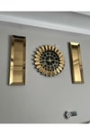 3’lü Gold Aynalı Piyano Saat Set