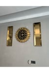 3’lü Gold Aynalı Piyano Saat Set