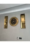 3’lü Gold Aynalı Piyano Saat Set