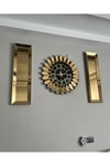 3’lü Gold Aynalı Piyano Saat Set
