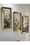 3’lü GOLD AYNALI TABLO SET