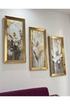 3’lü GOLD AYNALI TABLO SET