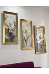 3’lü GOLD AYNALI TABLO SET