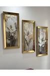 3’lü GOLD AYNALI TABLO SET