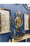 3’lü Gold Renk Kupa Saat ve 40*90 cm Tablo Set