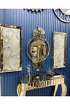 3’lü Gold Renk Kupa Saat ve 40*90 cm Tablo Set