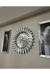 3’lü Gümüş Renk 65 cm Piyano Saat ve 30x70 cm Tüy Tablo Seti