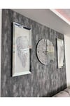 3’lü Ritmik Saat ve 40x90 cm Melek Kanadı Tablolar Seti