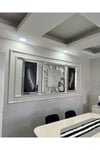 3’lü X Model 80*80 cm Aynalı Duvar Saati ve 40*90 cm Tüy Tablolar