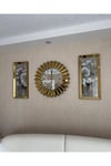 65 cm GOLD PİYANO SAAT ve 30x70 cm TABLO SET