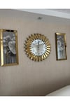 65 cm GOLD PİYANO SAAT ve 30x70 cm TABLO SET