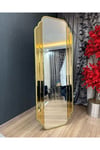 70*180 Cm Gold Çerçeve Ve Gold Aynalı Ayaklı Boy Aynası