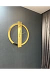 70*80 cm Gold Aynalı Yüzük Saat