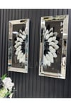 Gümüş Aynalı İkili Tablo Set