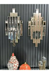 RİTMİK MODEL BRONZ AYNA 2'Lİ SET (35x75cm x 2 adet)
