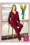 Kadın Uzun Kollu Önden Düğmeli Lohusa Pijama Takımı 5010 V25018