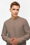 Hipatu Süvari O Yaka Melanj Waffle Sweat