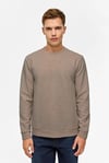Hipatu Süvari O Yaka Melanj Waffle Sweat