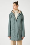 Koton Anorak Mont Kapüşonlu Fermuarlı Cepli Peluş Detaylı