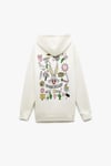 Koton Bugs Bunny Lisanslı Arkası Baskılı Şardonlu Uzun Kollu Kapüşonlu Oversize Sweatshirt