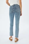 Koton Düz Paça Normal Bel Düğmeli Cep Detaylı Kot Pantolon - Straight Fit Jean