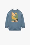 Koton Erkek Bebek Baskı Detaylı Bisiklet Yaka Uzun Kollu Şardonlu Sweatshirt