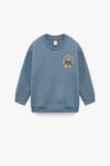 Koton Erkek Bebek Baskı Detaylı Bisiklet Yaka Uzun Kollu Şardonlu Sweatshirt