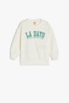 Koton Erkek Bebek Baskılı Uzun Kollu Bisiklet Yaka Pamuklu Sweatshirt