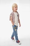 Koton Erkek Bebek Beli Bağcıklı Cepli İşleme Detaylı Pamuklu Denim Pantolon
