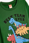 Koton Erkek Bebek Dinozorlu Sweat Uzun Kollu Bisiklet Yaka Şardonlu Pamuklu