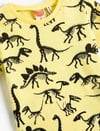 Koton Erkek Bebek Kısa Kollu Bisiklet Yaka Tişört Dinozor Baskılı