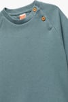 Koton Erkek Bebek Pamuklu Düğmeli Uzun Reglan Kollu Bisiklet Yaka Sweatshirt