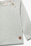 Koton Erkek Bebek Pamuklu Düğmeli Uzun Reglan Kollu Bisiklet Yaka Sweatshirt