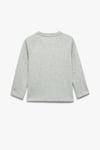 Koton Erkek Bebek Pamuklu Düğmeli Uzun Reglan Kollu Bisiklet Yaka Sweatshirt