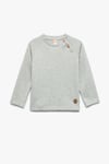 Koton Erkek Bebek Pamuklu Düğmeli Uzun Reglan Kollu Bisiklet Yaka Sweatshirt