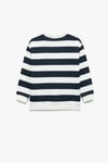 Koton Erkek Bebek Pamuklu Şardonlu Uzun Kollu Bisiklet Yaka Dinozor Baskılı Çizgili Sweatshirt