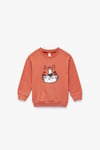 Koton Erkek Bebek Şardonlu Kaplan İşlemeli Uzun Kollu Bisiklet Yaka Sweatshirt