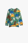 Koton Erkek Bebek Snoopy Sweatshirt Lisanslı Uzun Kollu Bisiklet Yaka Pamuklu Şardonlu