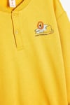 Koton Erkek Bebek Sweatshirt Aslan Baskılı Uzun Kollu Bisiklet Yaka Düğme Detaylı Pamuklu