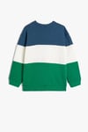 Koton Erkek Bebek Sweatshirt Uzun Kollu Renk Bloklu Pamuklu