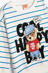 Koton Erkek Bebek Sweatshirt Uzun Kollu Bisiklet Yaka Ayıcık Baskılı Pamuklu